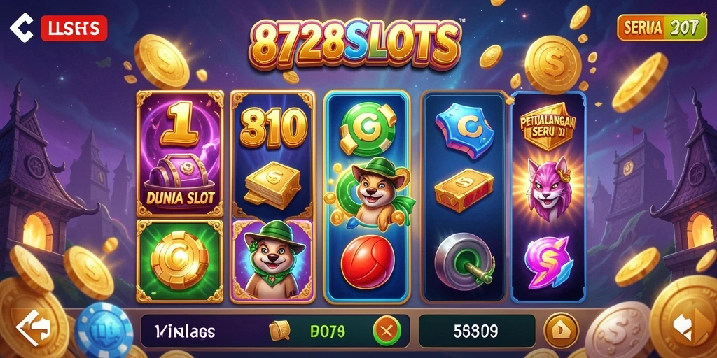 Tampilan gameplay 8728SLOTS yang penuh petualangan dan keseruan.