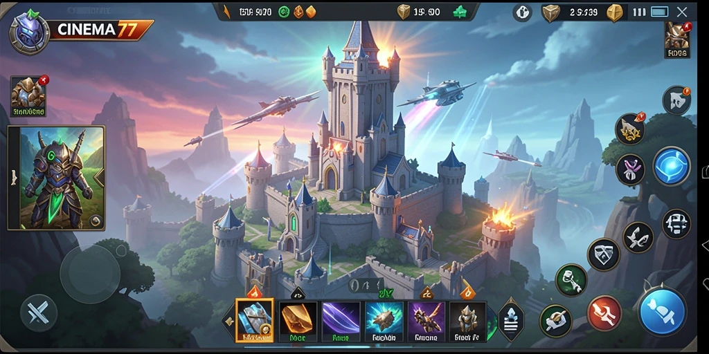 Screenshot utama menampilkan aksi seru dalam gameplay Tower Defense.