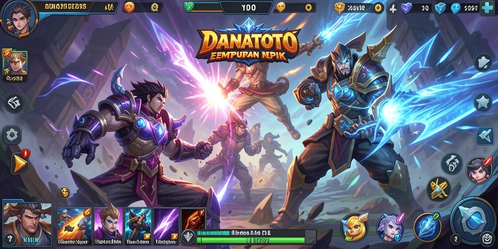 Menampilkan aksi pertempuran epik dalam gameplay MOBA