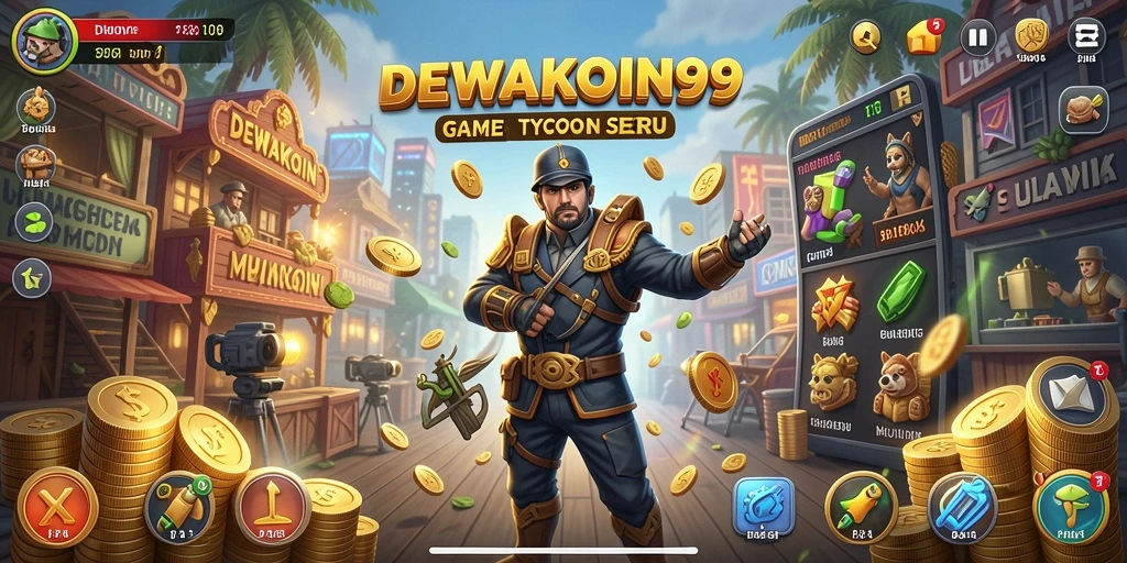 Tampilan gameplay seru DEWAKOIN99 dengan strategi bisnis.