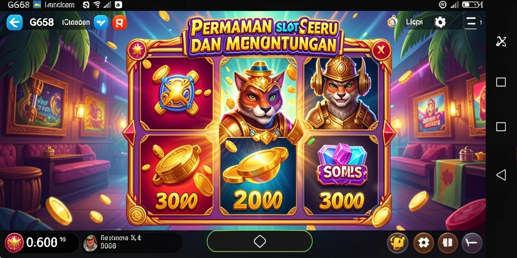 Screenshot gameplay G668 menampilkan aksi slot yang mendebarkan dan grafik yang memukau.