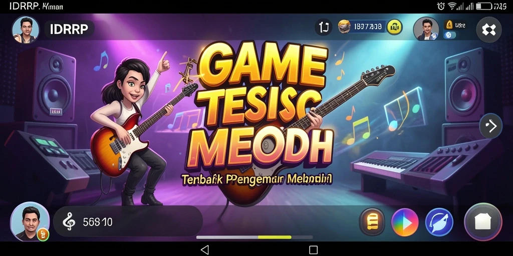 Tampilan gameplay IDRRP dengan pengalaman musik yang seru.