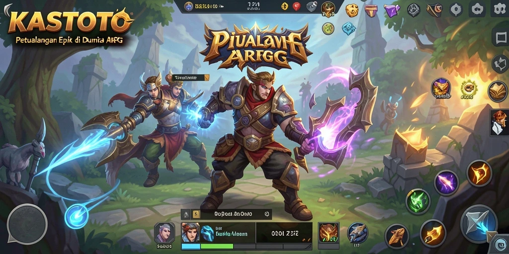 Screenshot gameplay KASTOTO menampilkan pertarungan epik dalam dunia ARPG.