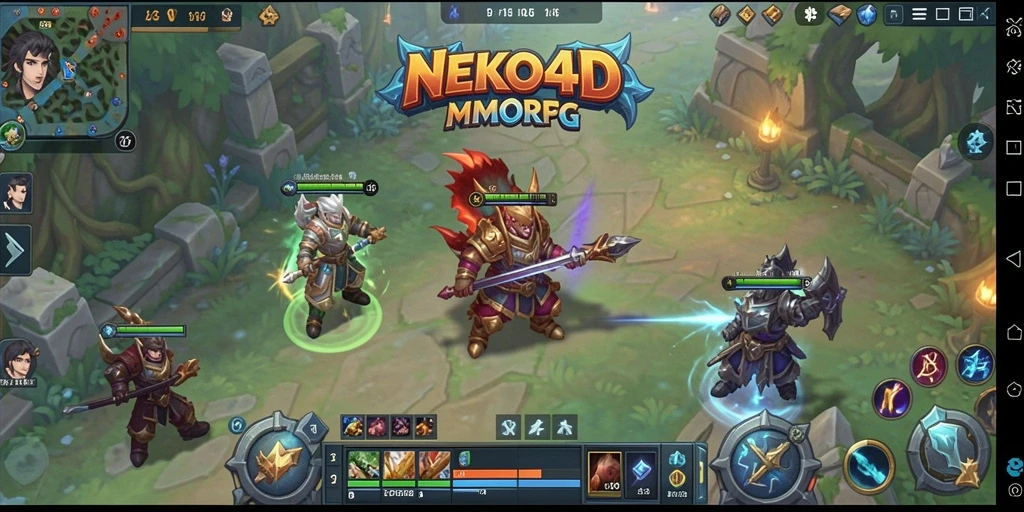 Tampilan gameplay seru dari NEKO4D di dunia MMORPG.