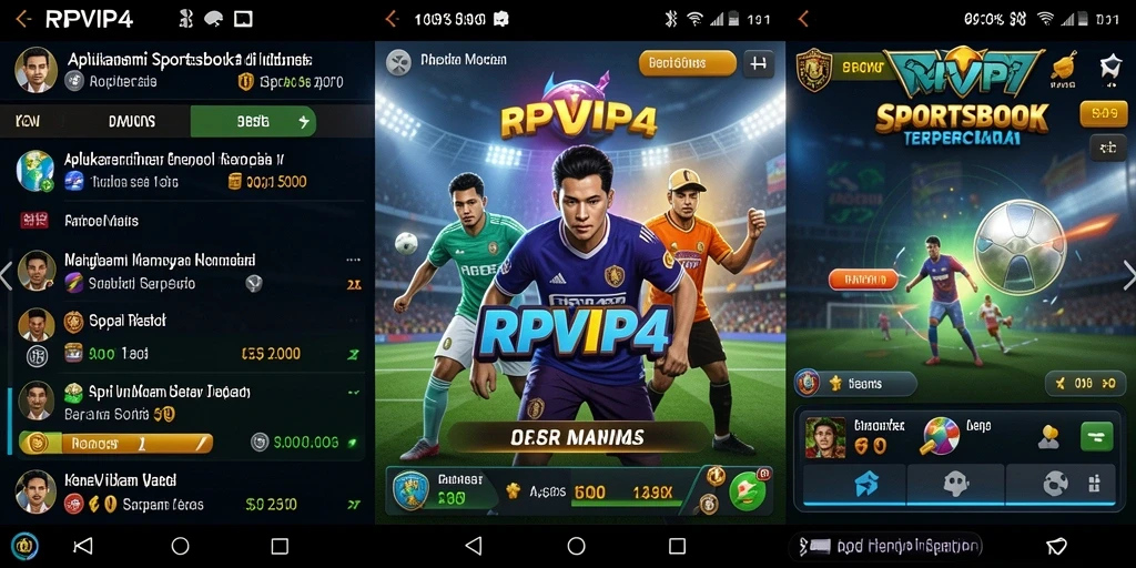 Screenshot RPVIP4 menampilkan antarmuka Sportsbook yang interaktif dan menarik.
