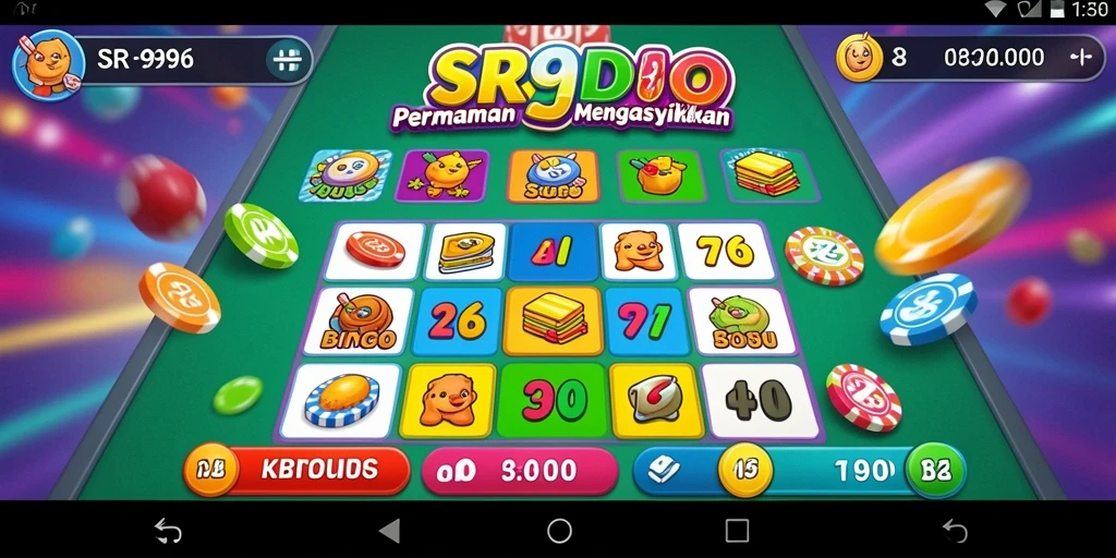 Tangkapan layar menunjukkan gameplay Bingo yang menarik dan interaktif.
