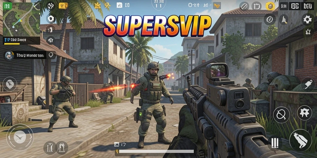 Tampilan aksi seru dalam gameplay <strong>SUPERSVIP</strong> dengan grafis menawan.