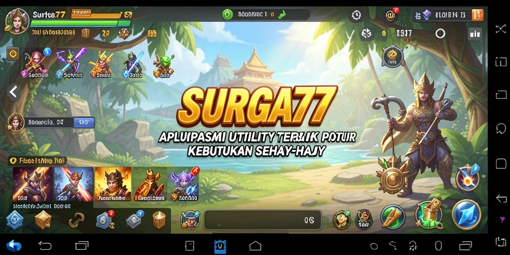 Tampilan utama SURGA77 dengan fitur-fitur Utility yang menarik.